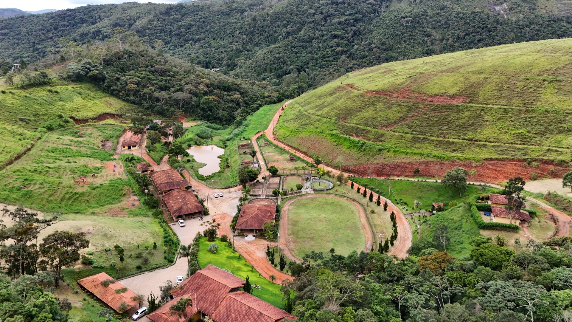 Vista aérea Haras Beija Flor Nova Friburgo RJ